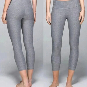 LULULEMON wunder under crop gray leggings